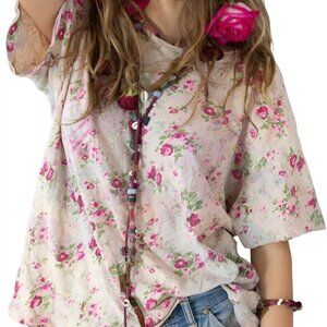 Magnolia Pearl Floral Boyfriend Tee